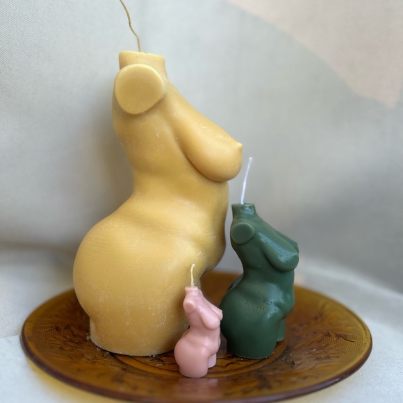 Extra large plus-size goddess candle SET (one massive one medium) - Picture 8 of 14